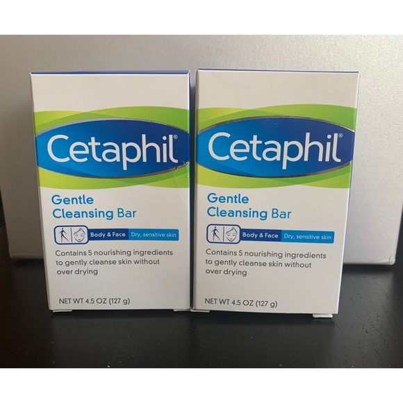 2 New Cetaphil Gentle Cleansing Bar - Picture 1 of 3